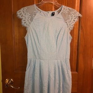 BLUE LACEY ROMPER